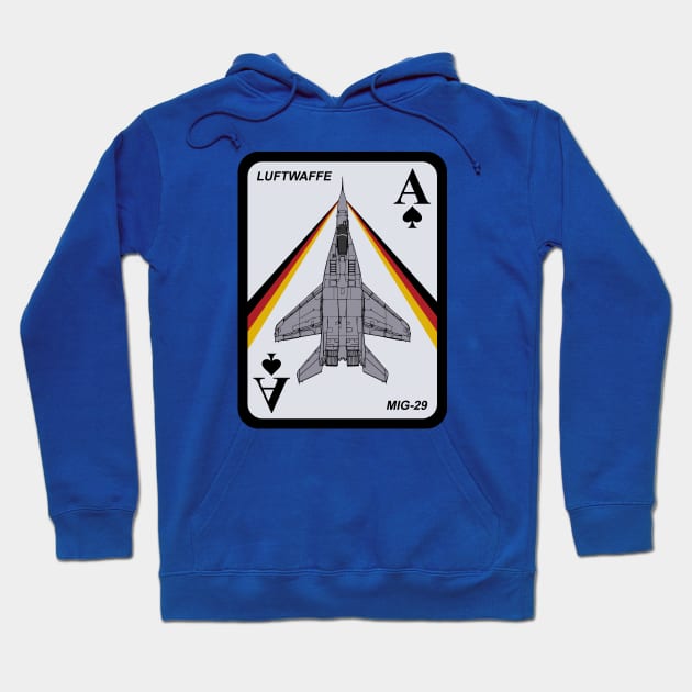 Mig-29 Fulcrum Luftwaffe Patch Hoodie by TCP